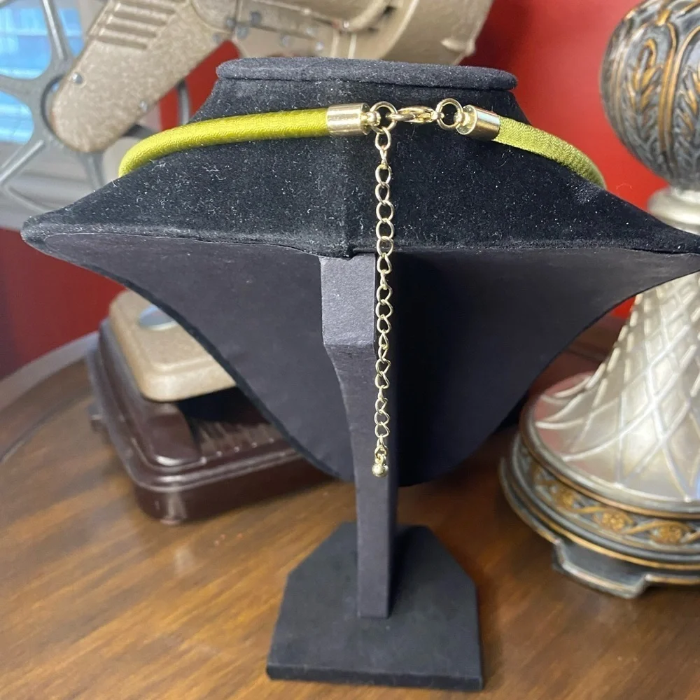 New in Box Gold Bib Style Hammered Effect Cleopatra Collar From Macys